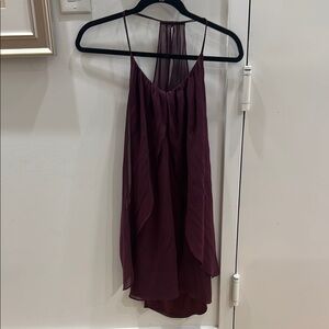 Elegant Burgundy Halter Dress
